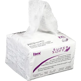 SuperSoft (Das Original), 900 seifenfreie Baby-Pflegetücher, trocken, aus Viskose & PES, sehr weich