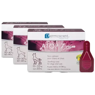 Dermoscent Atop7 Spot On 10-20kg 4x1.2ml Pipette - Red - One Size