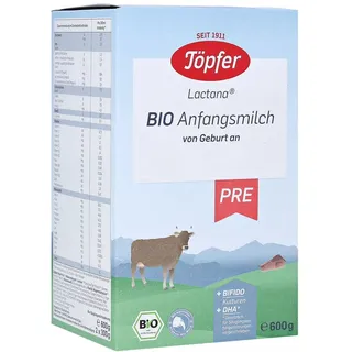 Töpfer Lactana Bio Pre Anfangsmilch 600 g