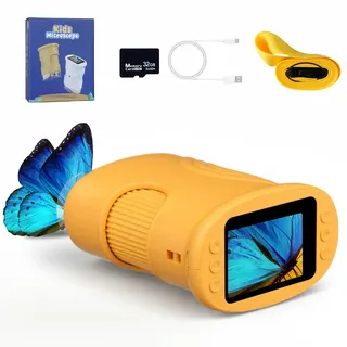 Tolesum 1000X Mikroskop für Kinder,1080P HD Handy Digital Tragbares Taschenmikroskop mit 2,4′′ IPS-Display für Entdecker-Lupe & Experimente,Kindermikroskop mit Fotofunktion