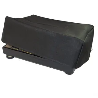 Vintage Schallplattenspieler-Staubschutz, schwarz, 45,7 x 35,6 x 17,5 cm, Oxford-Gewebe, Schutzschild, wasserdichte Ausrüstung