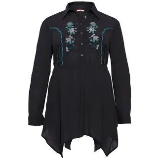 Longtunika mit Stickerei - dunkelblau - 44