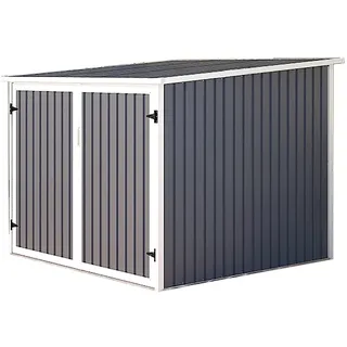 SVITA Fahrradgarage Bicycle Fahrradhaus Fahrradbox Bike box 5,6m3 Metall Dunkelgrau