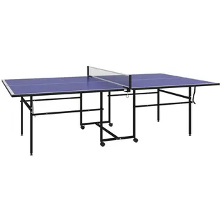 sportnow Tischtennistisch), Klappbar, Tischtennisplatte Outdoor Indoor mit Rollen blau