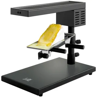 FRITEL CR 1895 – Schweizer Käse-Raclette + Grill – Raclettegrill/Käse-Gourmet-Set – 0 – 310 °C – 600 W - PFAS-Frei – 4 Funktionen – 4 Pers. – Schwarz