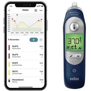 Braun ThermoScan 7+ Connect Fieberthermometer Mit Bluetooth