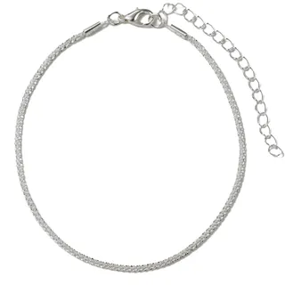 aniston jewelry & watches Fußketten Set "Schmuck Geschenk Kupfer Körperschmuck Fußschmuck", silberfarben, ANISTON JEWELRY & WATCHES, Fußketten, Damen, Kupfer, Made in Germany