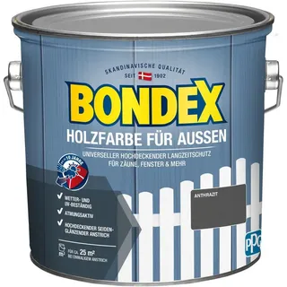 Bondex Holzfarbe für Aussen 2,5 l anthrazit