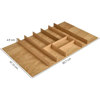 Nobilia Besteckeinsatz Holz 82,8 x 4,9 x 47,2 cm Braun