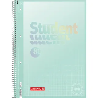 BRUNNEN Collegeblock Premium Student | A4, Lineatur 28, 80 Blatt, pastellmint