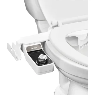 Vevor Bidet-Toilettenaufsatz 7 mm ultradünner Toilettensitz-Aufsatz mit 2 einziehbaren Düsen & einstellbarem Wasserdruck, nicht elektrischer Kaltwassersprüher für die Wasserwäsche vorne und hinten