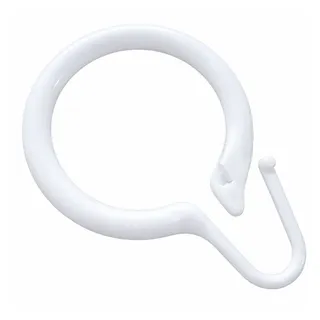 rewagi Duschvorhangringe Duschvorhangring Ø 35 mm - Kunststoff- Farbe: weiss, schwarz, Gardinen, Vorhänge, Gardinenstangen, Seitenschals, Innenlaufsysteme, (50-St), Verkaufseinheit: 10, 30, 50, 100 Stück weiß
