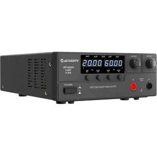 Labornetzteil, Jesverty DC-Netzteil Variabel, 0–60V 0–20A 1200W Schaltnetzteil mit Encoder-Knopf, Ausgangs-EIN/Aus-Schalter, 4‐stelliger LED-Anzeige, OVP & OCP, Zusatzausgangsanschluss – SPS‐6020H