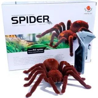 Ferngesteuerte Spinne – Realistische Bewegung | 15 cm Länge mit Beinen | Scherzartikel, Halloween-Deko, Spielzeug