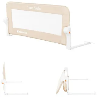 KIKKABOO Bettschutzgitter I am safe 102 cm lang, für Matratzenstärke 12 - 20 cm beige