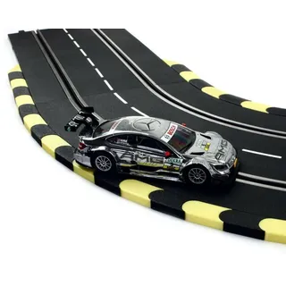 Overdrive-Racing Curbs/Kerbs Kompatibel mit Carrera 124 132 Kurven Geraden Randsteine Randstreifen Slotcar Schwarz-Gelb