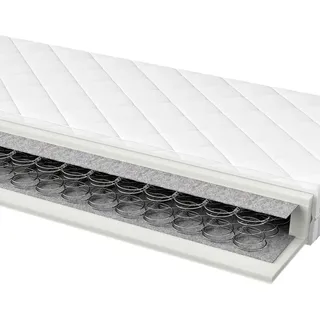 Boxxx Federkernmatratze, Weiß, Textil, H2, rechteckig, 140x200 cm, Oeko-Tex® Standard 100, Bezug abnehmbar/waschbar, alternative Größen erhältlich, Schlafzimmer
