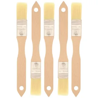 teemando® 5 X Haushaltspinsel, flach, 20 cm, 1 Zoll breiter Backpinsel mit Naturborsten