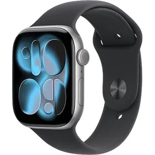 Apple Watch Series 11 GPS 46mm Space Grey Aluminium Sport Band black M/L