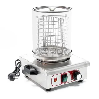 Wiltec Hot Dog Gerät 450 W aus Edelstahl, 260 x 290 x 380 mm, Wurstkocher Würstchenwärmer Hot Dog Maker Eierkocher Dämpfer