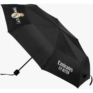 Cerdá Real Madrid Taschen-Regenschirm, Schwarz