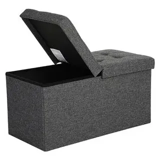 Songmics Sitztruhe LSF46GYZ dunkelgrau Stoff 76,0 cm