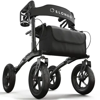 aktivshop Outdoor Rollator mit Luftbereifung schwarz