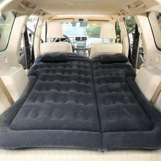 LoKori Matratze Auto Luftbett für Skoda Kodiaq 2017 2018 2019,Tragbar Dickere Rücksitz Kofferraum Reisen Luftkissen Reise Campingzubehör,A-Black 01