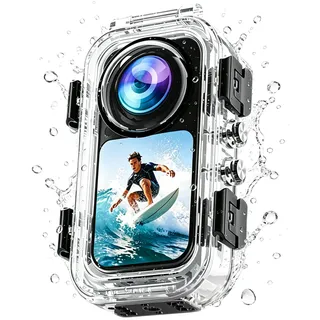 Honbobo Tauchgehäuse für Insta360 X6, 60M Magnetische Schnellverschluss Wasserdichtes Gehäuse Unterwassergehäuse Schutzhülle Unterwasser Schutz Case Zubehör für Insta360 X6