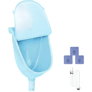 JINGSHIQIAOPL Wasserlose Urinal mit Deckel, Kunststoff Urinale für Männer mit Spülfunktion für den Außenbereich, Urinabscheider für Zuhause, Wohnheim, Garten, Wohnmobil, Geruchsneutrales Design(Blue)