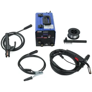 PLASMARGON Fülldraht Schweißgerät ohne gas 200 Ampere, 3 in 1 Kombi Schweißgerät No Gas Flux MIG MMA LIFT TIG - IGBT, Synergischem Drahtvorschub, Fülldraht 0,8mm, 230 V