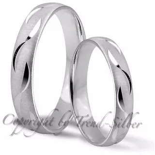 Trauringe123 Trauring Hochzeitsringe Verlobungsringe Trauringe Eheringe Partnerringe aus 925er Silber, J41x 50