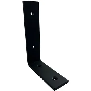 Gedotec Regalwinkel aus Stahl schwarz | WOLF | 1 Stück Regalträger aus robustem Flachstahl | Tragkraft 40 kg | Maße: 159x108x40x6 mm | Materialstärke 6 mm | Regalhalterung schwarze Pulverbeschichtung