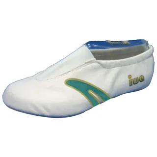 IWA Gymnastikschuh 405 - Creme mit grünen Streifen - 27