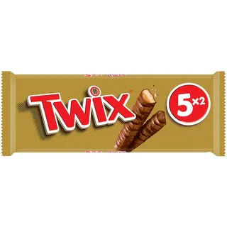 Twix Schokoriegel | Karamell auf knusprigem Keks | Fußball Snack | Eine Packung (5 x 50g : 250g) (Packung mit 6)
