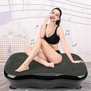 OHMG Fitness Vibrationsplatte und oszillierende Vibrationsplatte, oszillierende Vibrationsplatte für Gewichtsverlust, Fitnessgerät zu Hause, kompaktes Design mit Widerstandsbändern, Bluetooth,
