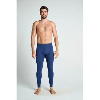 Lange Unterhose JOCKEY "Spurt Long", Herren, Gr. S, blau (navy), Feinripp, Obermaterial: 100% Baumwolle, unifarben, eng, Unterhosen Lange Unterhose, Y-Fronteingriff, mittlere Bundhöhe, flache Nähte