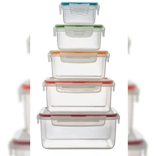 Lock & Lock Frischhaltedose quadratisch weiß 1,2 l 5-teilig