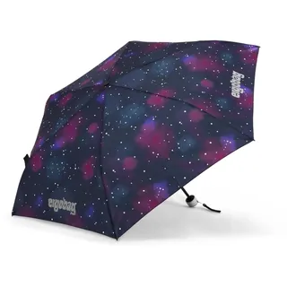 ergobag Regenschirm Kinderschirm für die Schultasche, ultraleicht und klein mit Tasche, reflektierend windfest Bärlaxy - Lila