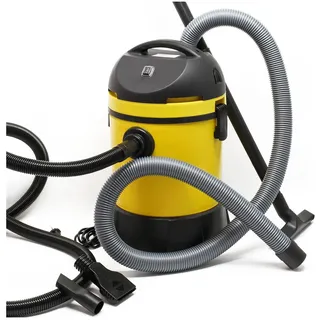 Wiltec Teichsauger 1400 W, 30 L Füllmenge, mit 2 Schläuchen, Poolsauger Schlammsauger Teichschlammsauger Nass Trocken Sauger mit Entleerungsautomatik