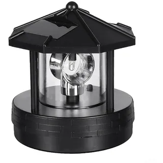 HpLive Solar LED Rotierende Wasserdicht Leuchtturm, für 360 Grad drehbare Lampe, LED Solar Gartenleuchten Dekorative Lampe für Garten Rasen Patio