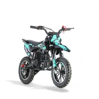 KXD 705 49ccm 4 Takt Leopard Dirtbike Kinder Dirt Bike CrossBike Enduro Dirtbike pocket Pitbike PocketBike Motocross Motorrad Motorbike Motorsport Pocket Vollcross Crossbike Türkis