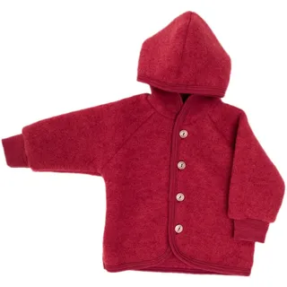 Engel Baby Jacke mit Kapuze Wollfleece (Jaspis Melange, 50-56) - 50-56