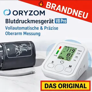 OryzomTM Blutdruckmessgerät V8 Pro – Vollautomatische & Präzise Oberarm Messung