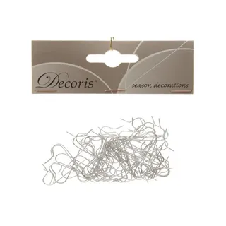 Christmas Decorations Kugelaufhänger S-Haken Metall 3.5cm silber 50 Stück