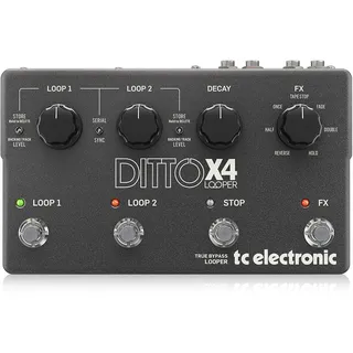 TC Electronic DITTO X4 LOOPER Einfaches und intuitives zweispuriges Gitarren-Looper-Pedal mit leistungsstarken Loop-Effekten