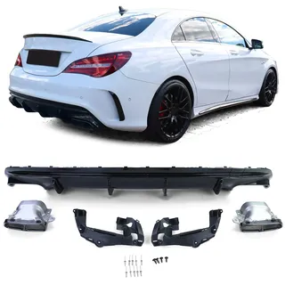 Sport Heck Diffusor mit schwarzen Endrohren für Mercedes CLA C117 13-19