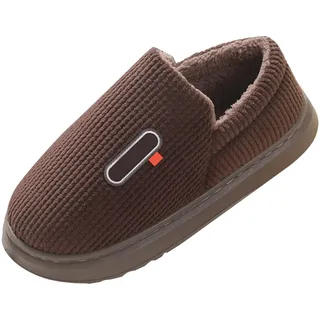 Generisch Hausschuhe Herren Winter Filzpantoffeln Pantoffeln Warm Plüsch Gefüttert Rutschfeste Geschlossen Pantoletten Dicke Sohle Filzlatschen Memory Foam Hausschlappen Für Innen Außen - 44 EU