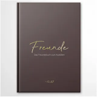 LEAF & GOLD LEAF & GOLD® Freundebuch zum Ausfüllen I Freundebuch für Erwachsene mit edlem Gold-Cover I Freundschaftsbuch mit persönlichen Fragen I Poesiealbum