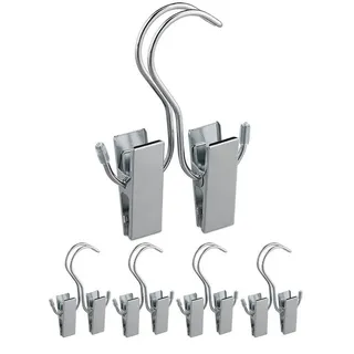 Relaxdays 10 x Stiefelklammern doppelt Silber